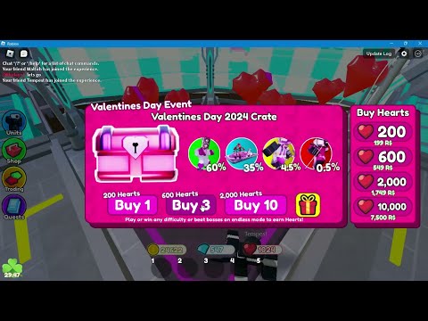 Opening Valentine and Hyper crates + 24k coins in Toilet Tower Defense update!