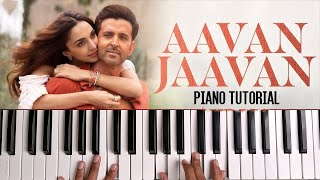 Aavan Jaavan De Piano/Keyboard Tutorial | War 2 | Ankush Harmukh
