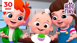 Hot Cross Buns 🧁🧑‍🍳 | Kids Songs and Nursery Rhymes | Hello Tiny