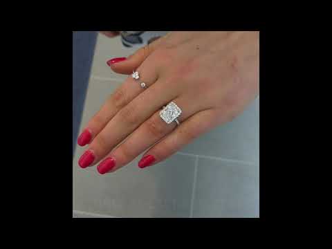2.2 ct FLAWLESS Radiant Cut Diamond Engagement Ring