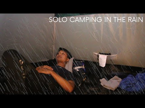 SOLO CAMP Di Bukit Indah Dengan Suara Hujan | ASMR