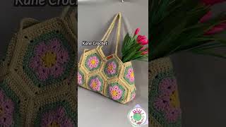 Crochet Hexagon Bag 🌼 Crochet Bag B278 #crochetbag #crochet #crochetcrosai