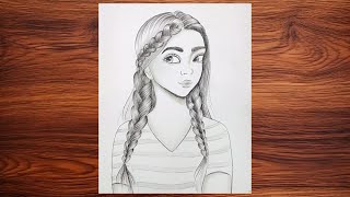How to draw a beautiful Girl | Girl Face Easy Pencil Sketch | Drawing Tutorial