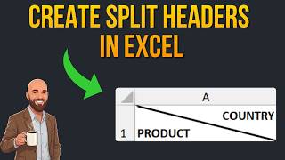 How to Split Cells Diagonally to Create Dual Headers in Excel