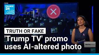 YouTube video thumbnail:  White House Shared AI-Altered Photo to Promote Trump TV