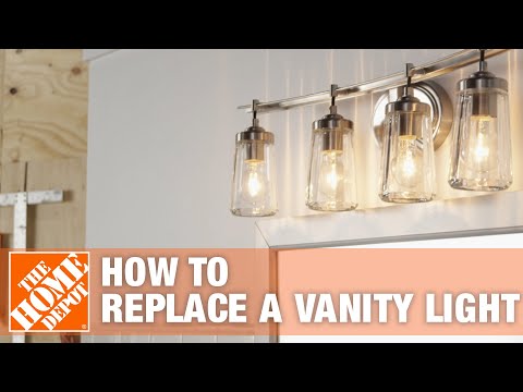 How To Install Vanity Lights The Home, How To Replace A Bathroom Light Fixture