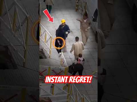 He Picked a Fight with Construction Workers… Bad Idea 🦺