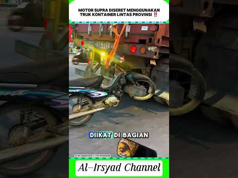 Haduhhhh 😱‼️😱 motor Supra terseret mobil container berkilo-kilo #trending #shorts