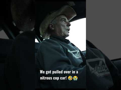 #shorts We got pulled over in a nitrous powered cop car by a cop! 😭🤣