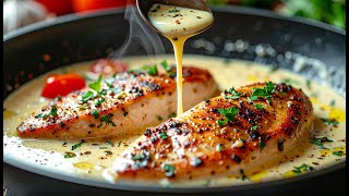 Better Than Restaurant Crispy Chicken in Creamy Garlic Parmesan Sauce.🍗🧄🧀