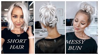 How To Huge Messy Bun With Super Short Thin Fine Hair