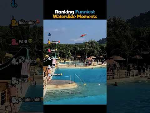 Ranking Funniest Waterslide Moments🥥