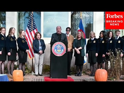 YouTube video thumbnail: Gov. Jared Polis Hosts Annual Colorado Turkey Pardon