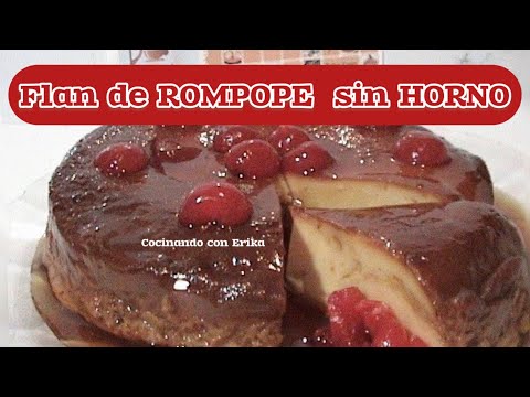 FLAN DE ROMPOPE SIN HORNO