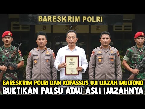 VIRAL‼️Bareskrim Polri dan Kopassus Uji Ijazah Mulyono Di Depan Umum, Pembuktian Asli Atau Palsu...