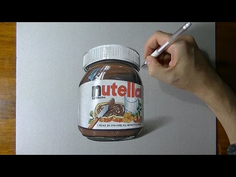 REALISTIC DRAWING: the only Nutella that doesn't disappear the blink of an eye 😆