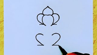 God Ganesha drawing from number 2 easy step by step // Lord Ganesha Chaturthi drawing easy