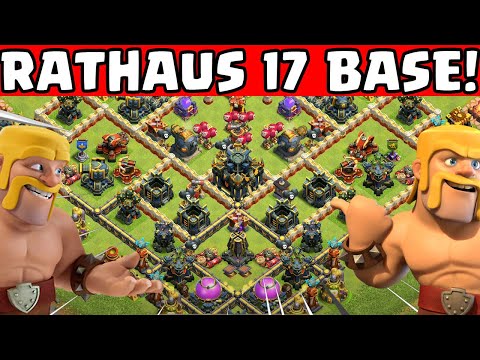 RATHAUS 17 BASE FÜR ALLE! 😍 Clash of Clans * CoC