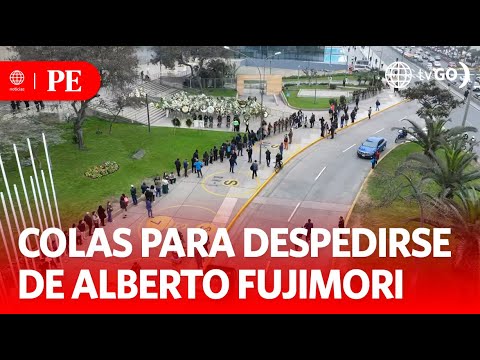 Simpatizantes de Alberto Fujimori madrugaron para ir al velorio | Primera Edición | Noticias Perú