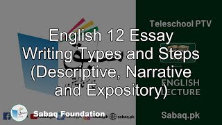 English 12 Essay Writing Types and Steps (Descriptive, Narrative and Expository)