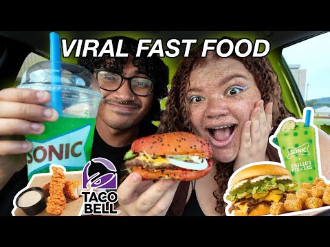 Trying VIRAL *NEW* Fast Food Items!! (PICKLE SLUSHIE??🤮)