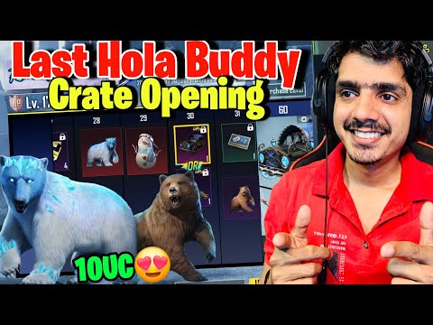 😍 2024 Last Glacier UAZ & Mythic Bear Hola Buddy Crate Opening | New Ice Bear Companion In Bgmi