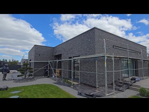 Фасад клинкерной плиткой.