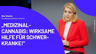 Bundesgesundheitsministerin Nina Warken zur Änderung des Medizinal-Cannabisgesetzes