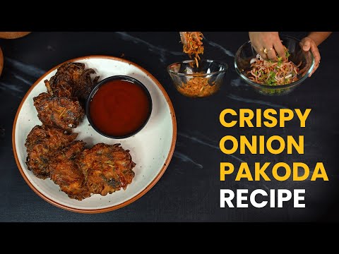 Layered Crispy Onion Pakoda or Kanda Bajji |  Recipe by The Cooking Amma | Teatime Snacks