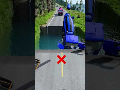 Cars vs massive water pit #11 | BeamNG drive | Day 23
