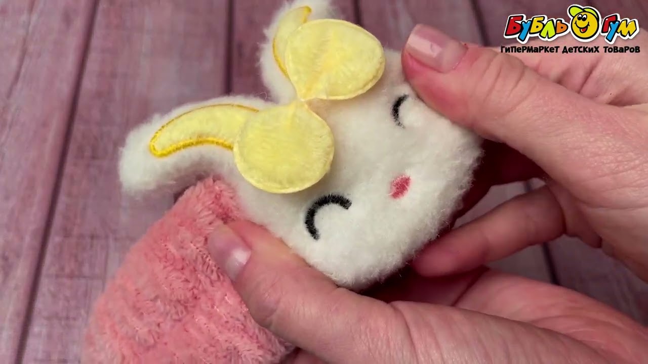 Повязка Зайка меховая розовая - видео