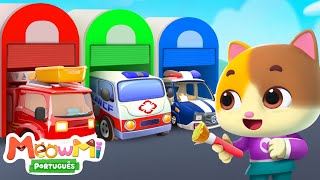 🐱 Show da Família Gato - Vamos Colorir os Carros | Músicas Infantis em Português | Compilação