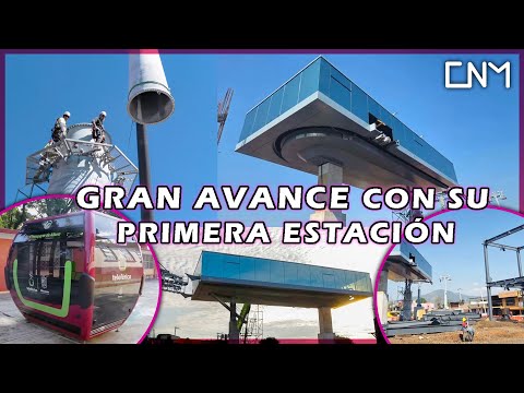 Con 61% de avance, primera estación concluye su estructura del Teleférico de Uruapan, Michoacán