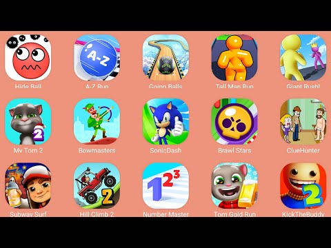 Bowmasters,Kick The Buddy,Sonic Dash,Hide Ball,My Tom 2,Subway Surf,Number Master,Tom Gold Run