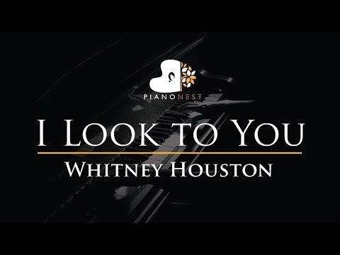 Whitney Houston – I Look to You – Piano Karaoke Instrumental Cover with Lyrics