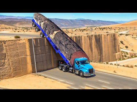 Dangerous Fastest Logging Operator Truck Crazy Skill, Heavy Extreme Power Wood Truck Climber