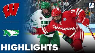 Wisconsin vs North Dakota | NCAA Hockey Frozen Four Semi Final | Highlights - April 09, 2026