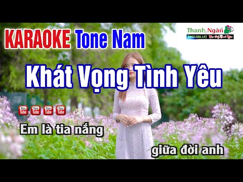 Khát Vọng Tình Yêu Karaoke Tone Nam | Karaoke Nhạc Sống Thanh Ngân