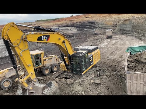 Caterpillar 352F Excavator Loading Mercedes & MAN 4 Axle Trucks - Ascon Ltd