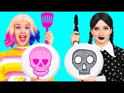 Fantastic 3d Pen vs Pancake Art Challenge with Wednesday Addams | Funny Challenges by BaRaDa