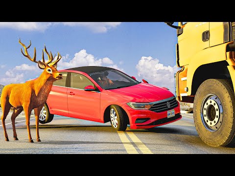 Realistic Highway Crashes #01 [BeamNG.Drive] - WOW cars and vehicles