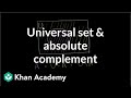 Understanding Universal Sets and Complements