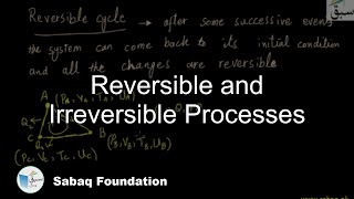 Reversible and Irreversible Processes