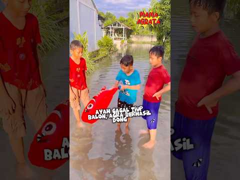 Mama marah ayah gagal tiup balon tung tung sahur, tapi agra berhasil😱Part 1724