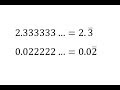 Converting Repeating Decimals to Fractions