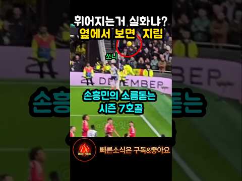 쏘니의 7호골 옆에서 보면 소름돋는 각도