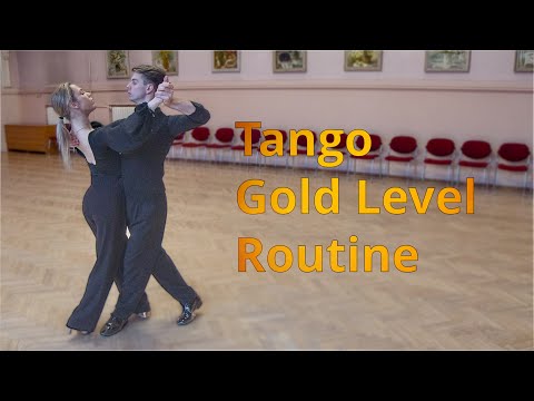 Tango Gold Level Choreography | Back Open Promenade, Progressive Side Step, Fallaway Reverse