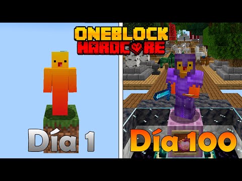 SOBREVIVÍ 100 Días en un ONE BLOCK en Minecraft HARDCORE...