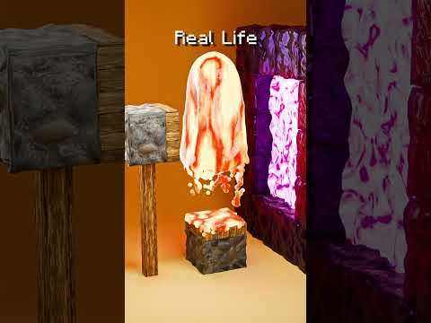 Minecraft Vs Real Life in the Nether 🔥🔥🔥