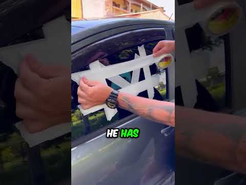 This guy has a trick to open the car window 😲❌